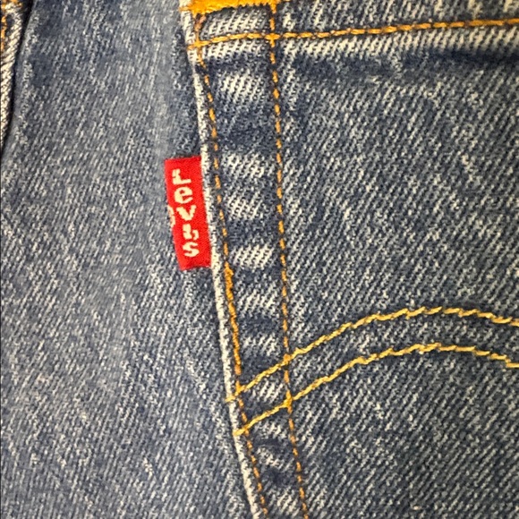 Levi’s 501 Jean Shorts Button Fly Cutoff Distressed High Rise Size 32 - Picture 8 of 12